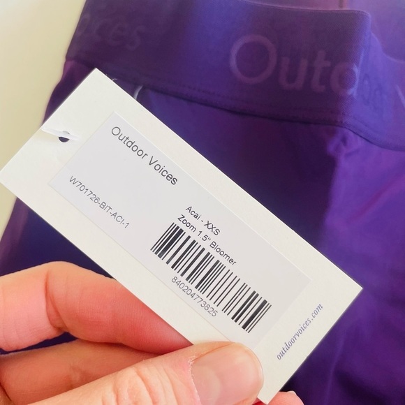 Outdoor Voices 1.5” Zoom Bloomer in Açaí NWT - Picture 5 of 9